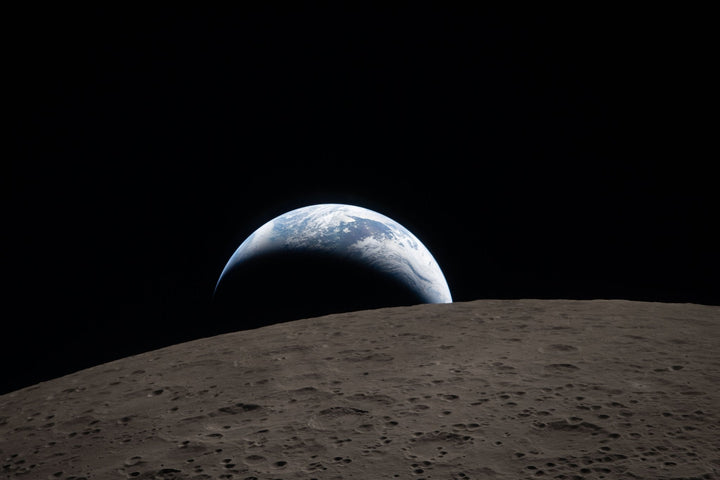 Earthrise Over the Lunar Horizon